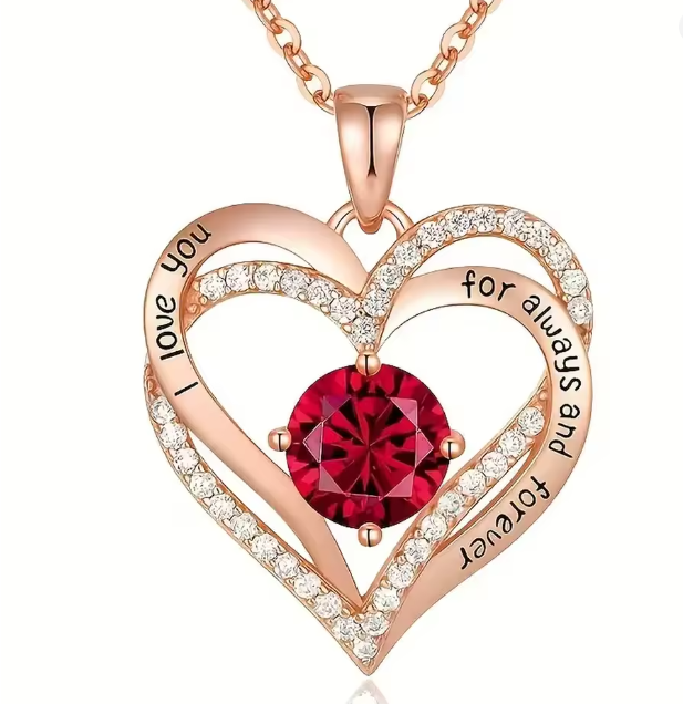 Dla Niej – Naszyjnik Serce z Wieczną Różą, Prezent który Mówi „Kocham”